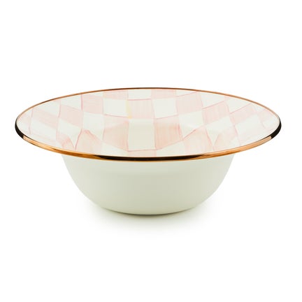 Rosy Check Serving Bowl