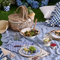 Mocha Check Salad Serving Set