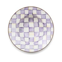 Violet Check Serving Bowl