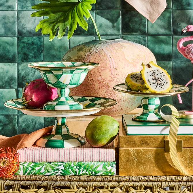 Emerald Check Large Compote image number 1