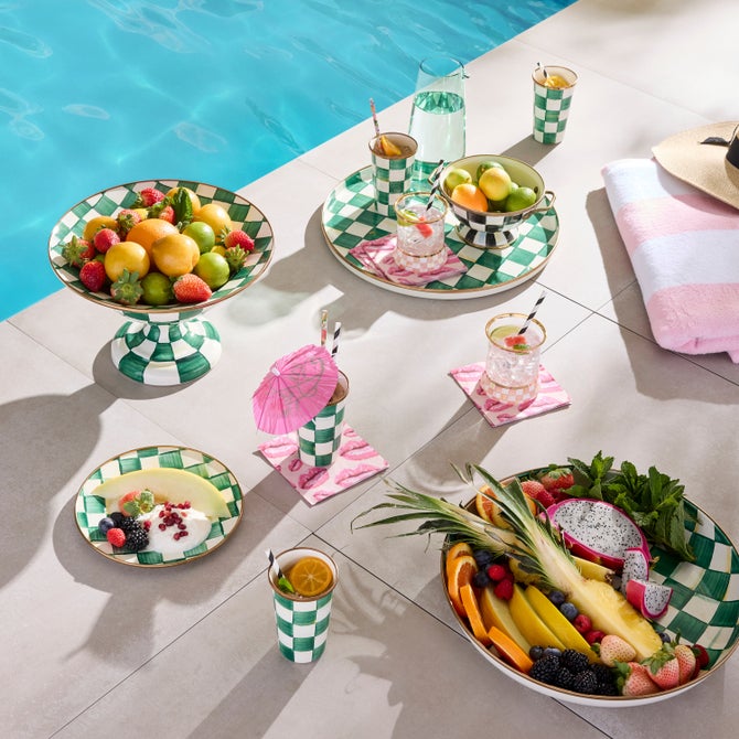 Emerald Check Large Compote image number 2