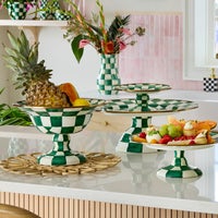 Emerald Check Large Compote