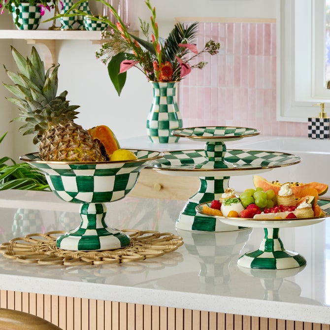 Emerald Check Large Compote image number 3