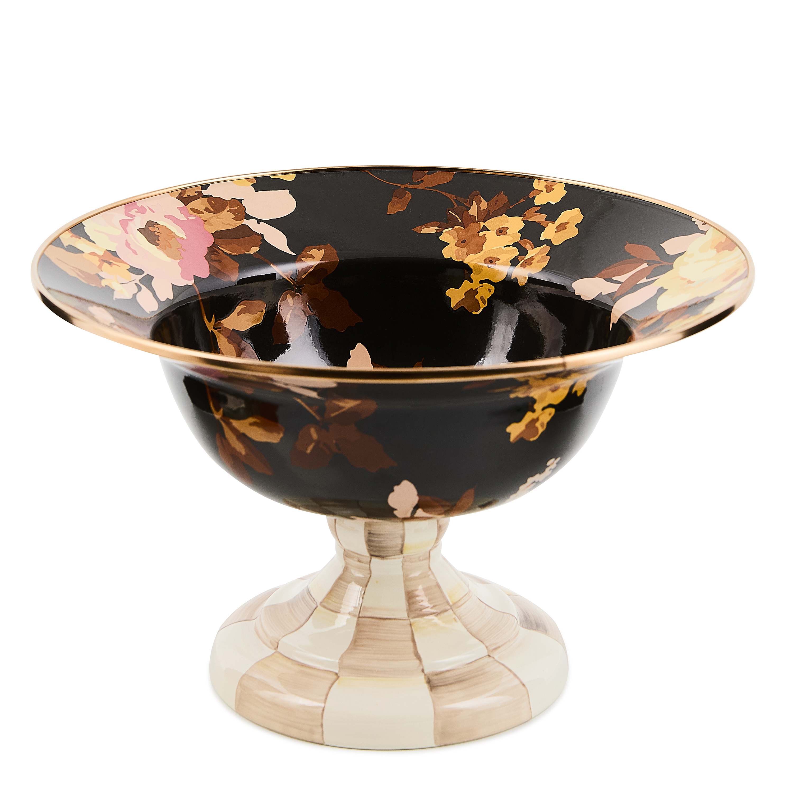 Wild Rose Brown Large Compote