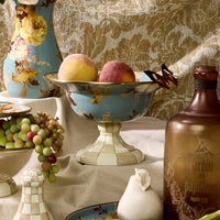 Wild Rose Slate Large Compote