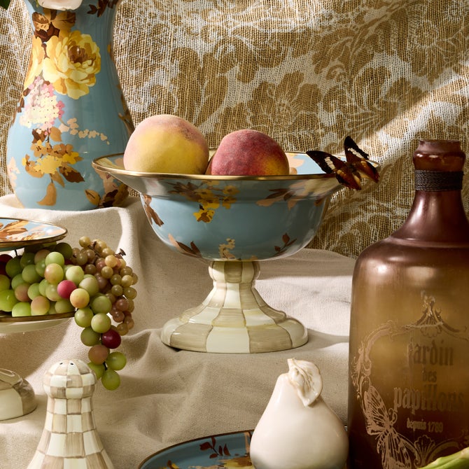 Wild Rose Slate Large Compote image number 1