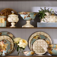 Wild Rose Slate Large Compote