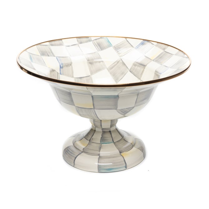 Sterling Check Large Compote image number 0