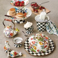 White Flower Market Large Compote