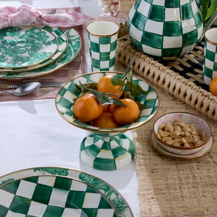 Emerald Check Small Compote