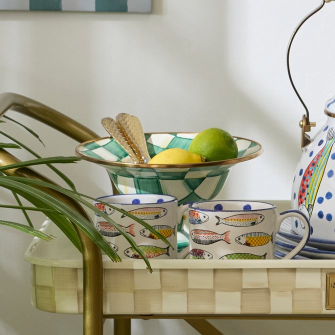 Emerald Check Small Compote image number 4