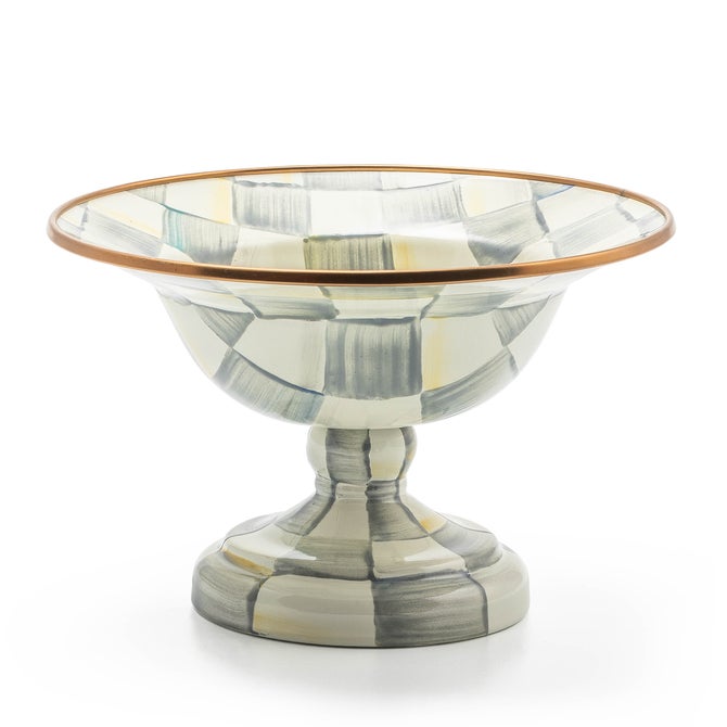 Sterling Check Small Compote image number 0