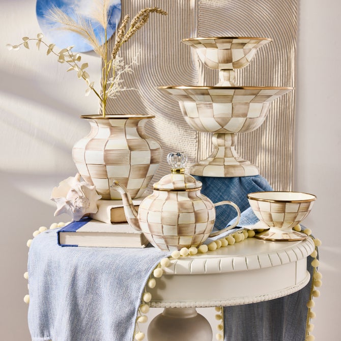 Check Enamel Compote image number 2