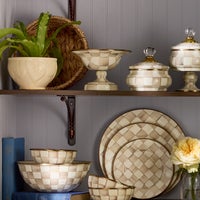 Mocha Check Small Compote