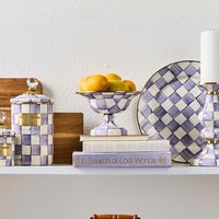 Violet Check Small Compote