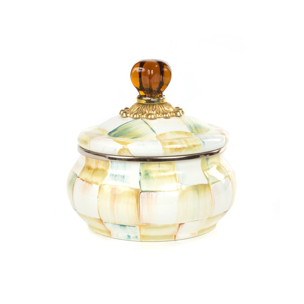 Check Squashed Pot - Parchment Check mackenzie-childs Panama imagen 1