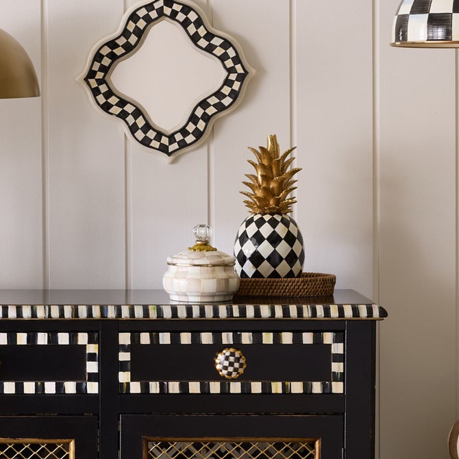 Mocha Check Squashed Pot image number 2