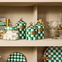 Emerald Check Small Canister