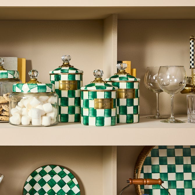 Emerald Check Small Canister image number 2