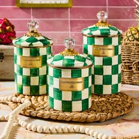 Emerald Check Small Canister