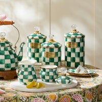 Emerald Check Small Canister