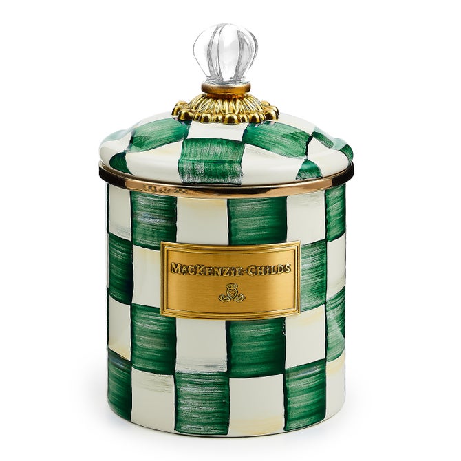 Emerald Check Enamel Canisters image number 4