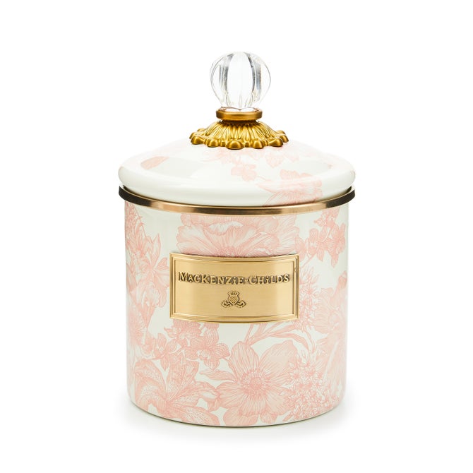 Rosy English Garden Enamel Canisters image number 0