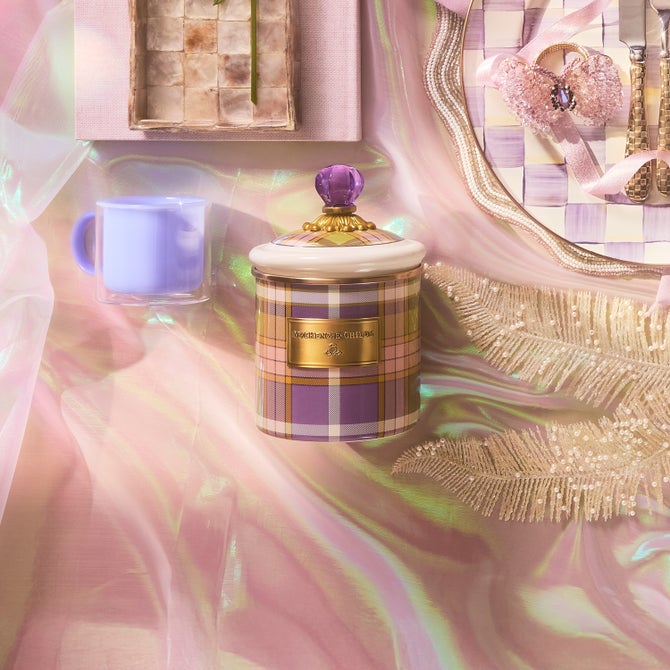 Tartan Violet Small Canister image number 2