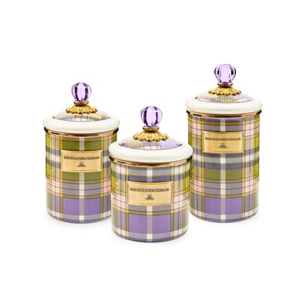 Tartan Violet Small Canister