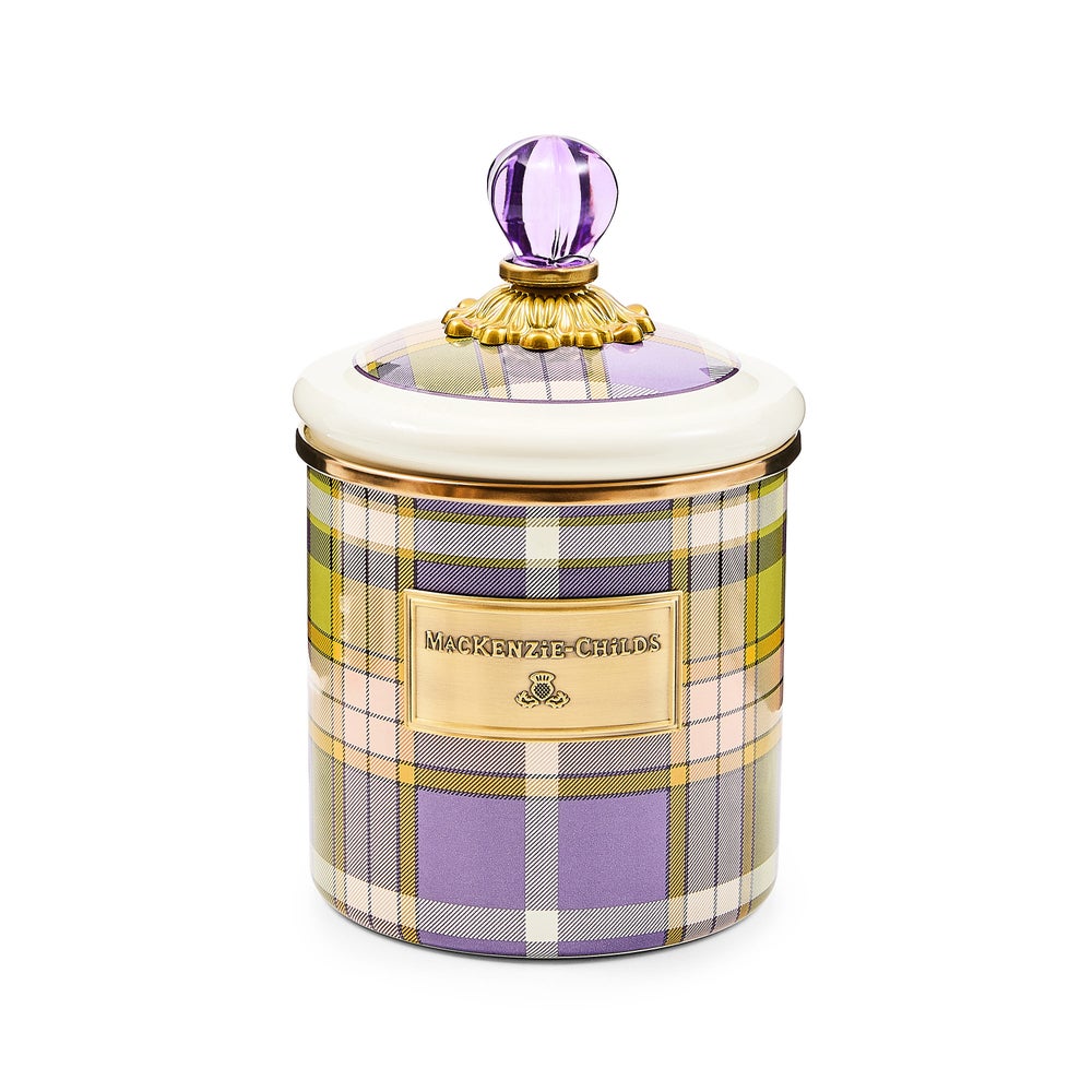 Tartan Violet Small Canister mackenzie-childs Panama imagen 1