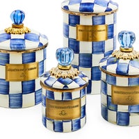 Royal Check Enamel Canisters