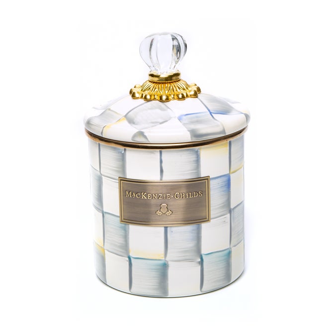 Sterling Check Enamel Canisters image number 2