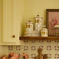 Mocha Check Small Canister