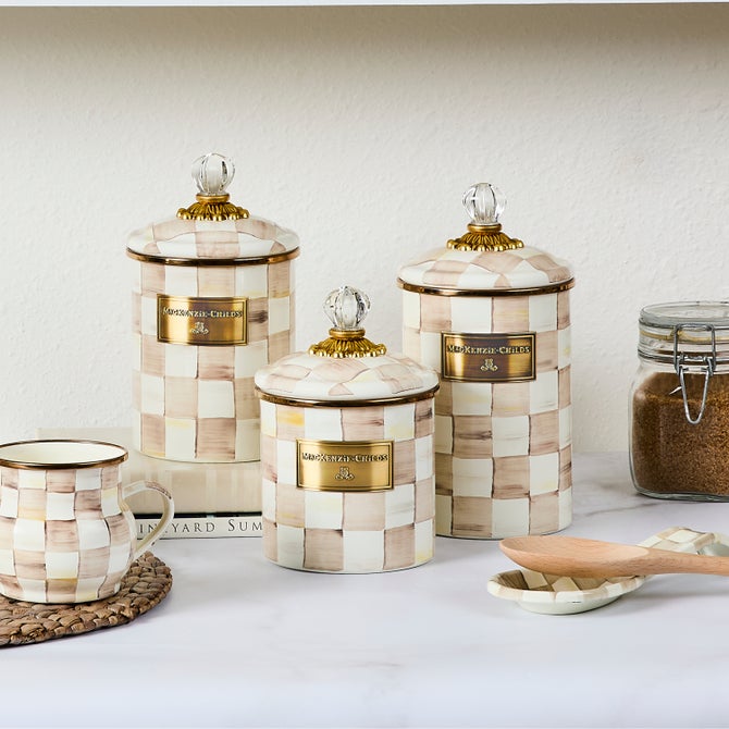 Mocha Check Small Canister image number 10