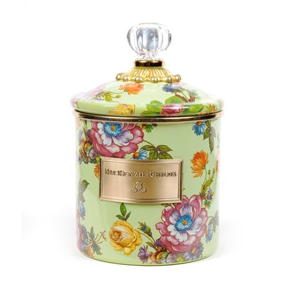 Green Flower Market Small Canister
