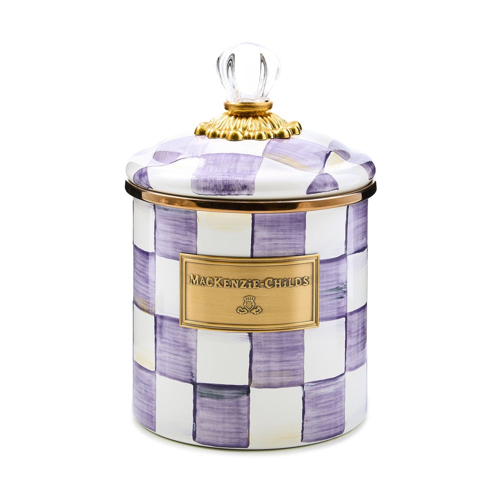 Violet Check Small Canister mackenzie-childs Panama imagen 1