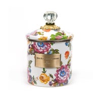 White Flower Market Small Canister
