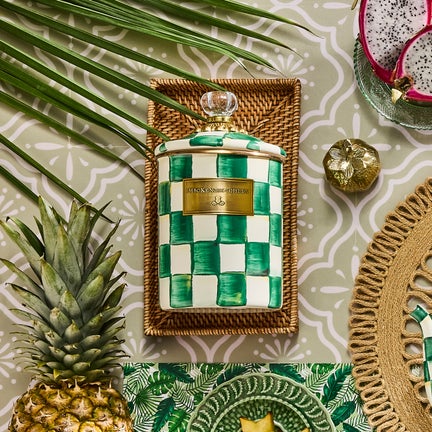Emerald Check Medium Canister