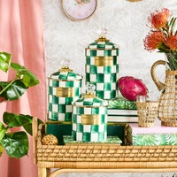 Emerald Check Medium Canister