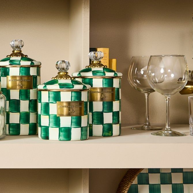 Emerald Check Medium Canister image number 1