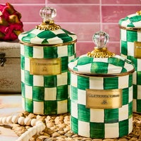 Emerald Check Medium Canister