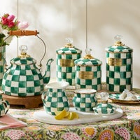 Emerald Check Medium Canister