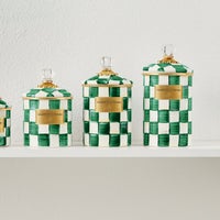 Emerald Check Medium Canister