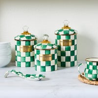 Emerald Check Medium Canister