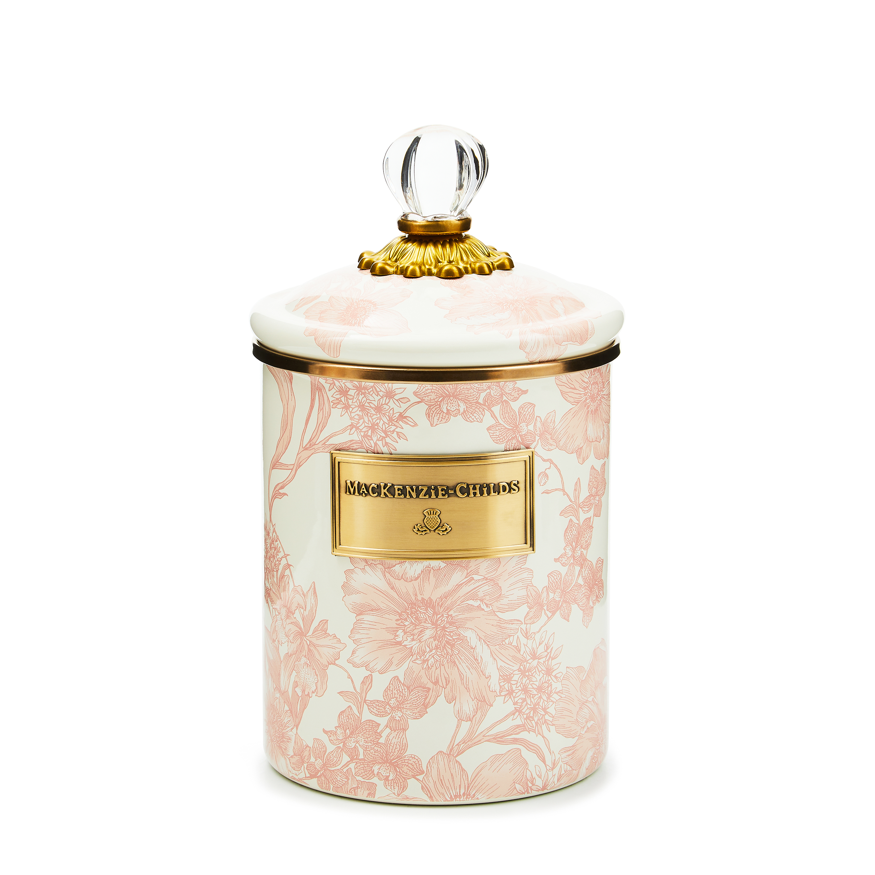 Medium Rosy English Garden Canister