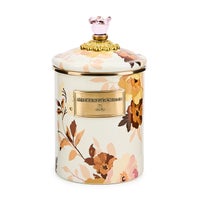 Wild Rose White Medium Canister