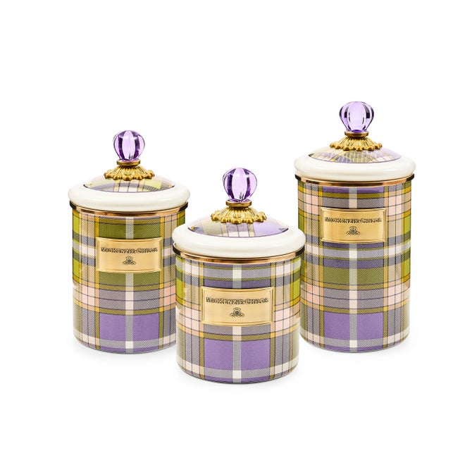 Tartan Violet Medium Canister image number 1