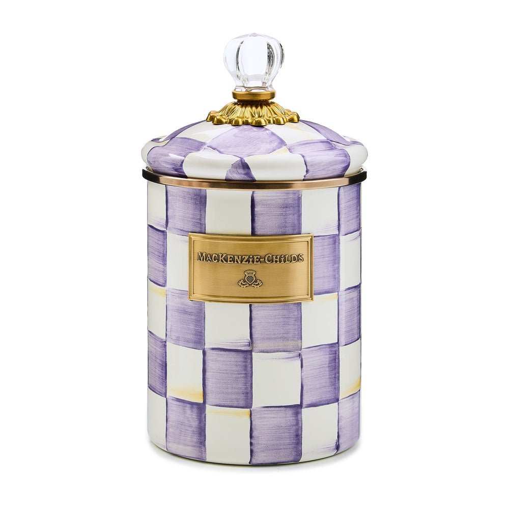 Violet Check Medium Canister mackenzie-childs Panama imagen 1