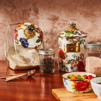 White Flower Market Medium Canister