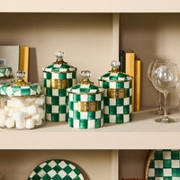 Emerald Check Large Canister